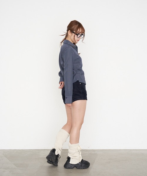 RAY CASSIN(レイカズン)の「【6色展開 ストライプ / ドット / チェック】胸刺繍コンパクトシャツ(シャツ/ブラウス・レディース・ブルー系その他2/ブルー系その他3/ホワイト系その他2/ベージュ系その他3/イエロー系その他2/ホワイト系その他3・FREE)」の14枚目の写真
