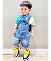 GAP | babyGap ウォッシュウェル ショートデニム オーバーオール(サロペット/オーバーオール)
