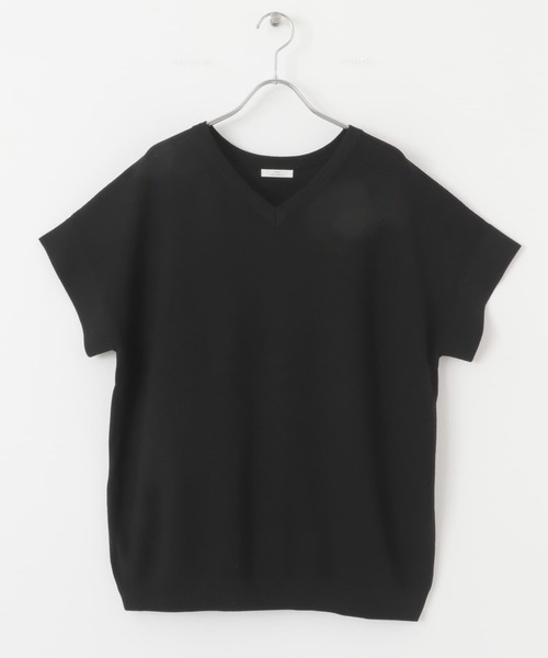 ITEMS URBANRESEARCH(アイテムズ アーバンリサーチ)の「Vネックフレンチニット(ニット/セーター・レディース・ブラック/グレー系その他/ブラウン/レッド系その他・FREE)」の21枚目の写真
