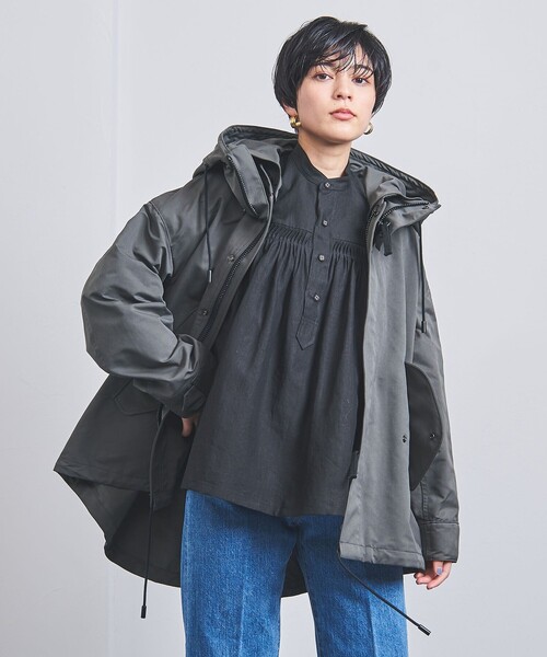 THE RERACS(ザ・リラクス)の「別注<THE RERACS(ザ リラクス)>ドロップショルダー モッズコート ■■■(モッズコート・レディース・ブラック/グレー・38/34/36)」の1枚目の写真