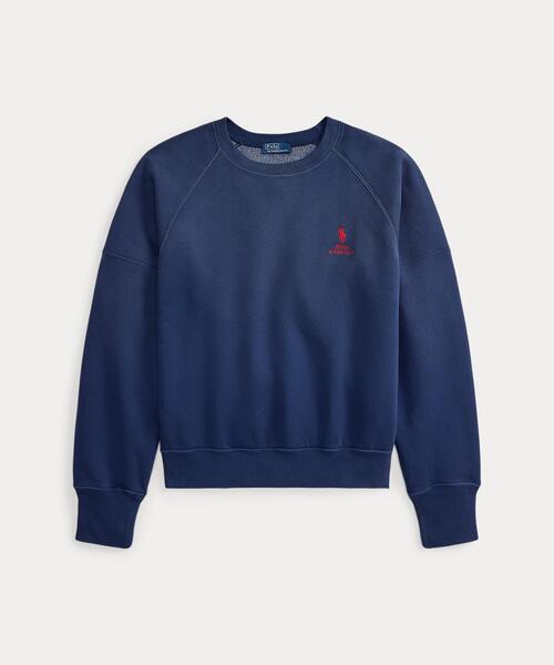 POLO RALPH LAUREN(ポロ ラルフ ローレン)の「ロゴ オンブレ フリース クルーネック(スウェット・レディース・ネイビー系1・XS/S/M/L)」の2枚目の写真