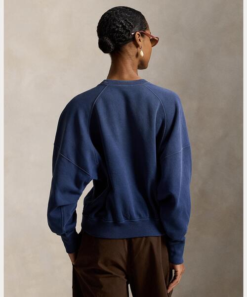 POLO RALPH LAUREN(ポロ ラルフ ローレン)の「ロゴ オンブレ フリース クルーネック(スウェット・レディース・ネイビー系1・XS/S/M/L)」の4枚目の写真