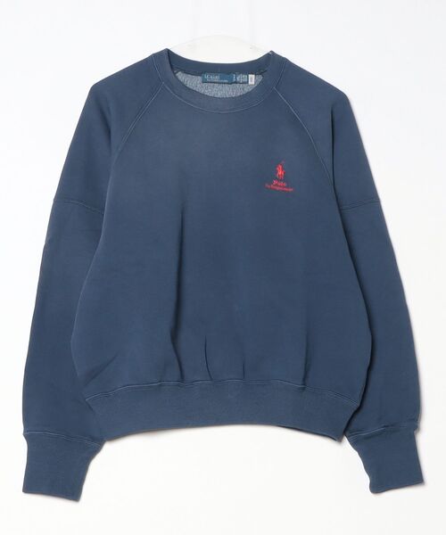 POLO RALPH LAUREN(ポロ ラルフ ローレン)の「ロゴ オンブレ フリース クルーネック(スウェット・レディース・ネイビー系1・XS/S/M/L)」の6枚目の写真