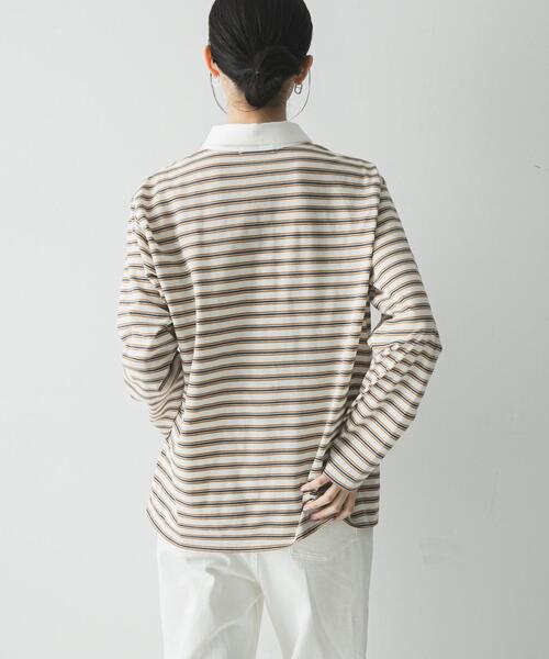 URBAN RESEARCH(アーバンリサーチ)の「シャツカラーマルチボーダーカットソー(シャツ/ブラウス・レディース・レッド/ベージュ/オフホワイト・FREE)」の10枚目の写真