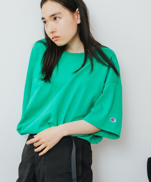 Champion(チャンピオン)の「Champion/チャンピオン Authentic T-SHIRTS レディース コットン 無地 半袖 Tシャツ(Tシャツ/カットソー・レディース・ホワイト/ブラック/ダークグリーン/パープル/ネイビー/グレー/マルーン/アッシュ/チャコール/レッド/ロイヤルブルー/オレンジ/オートミール/サンドベージュ/ケリーグリーン/オリーブ/ライトブルー・S/M/L/XL)」の11枚目の写真