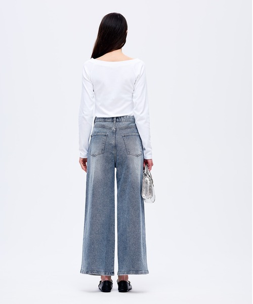 coca(coca)(コカ)の「ムーヴデニムワイドパンツ(デニムパンツ・レディース・ライトブルー/ブルー・L/M/S)」の7枚目の写真