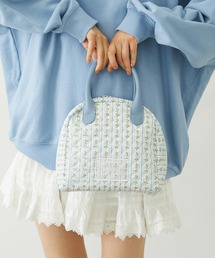 MILKFED. | STRIPED FLOWER QUILTED BAG(ハンドバッグ)