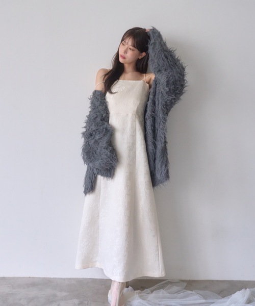 mellowneon(メロウネオン)の「ジャガードダブルストラップキャミワンピース(ワンピース・レディース・ブラック/アイボリー/グレー・SMALL/MEDIUM)」の20枚目の写真