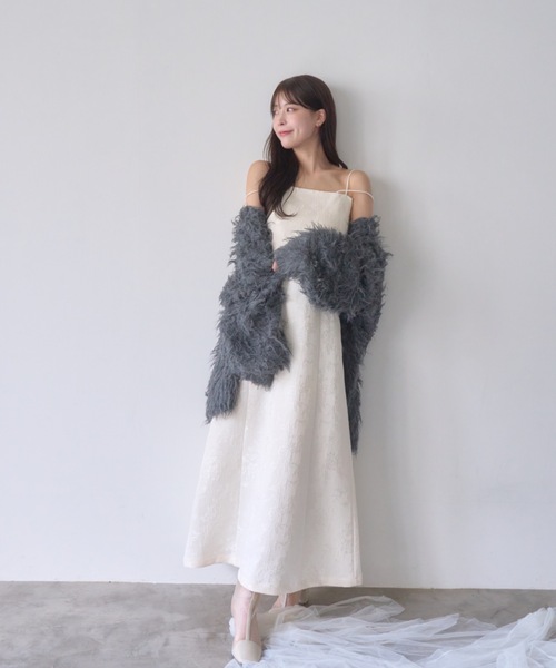 mellowneon(メロウネオン)の「ジャガードダブルストラップキャミワンピース(ワンピース・レディース・ブラック/アイボリー/グレー・SMALL/MEDIUM)」の21枚目の写真