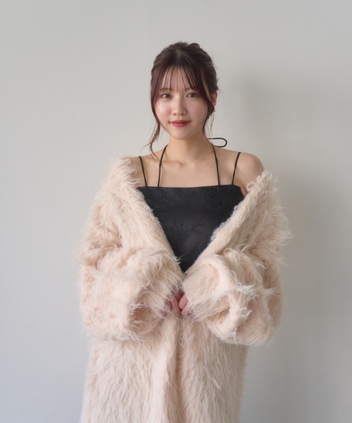 mellowneon(メロウネオン)の「ジャガードダブルストラップキャミワンピース(ワンピース・レディース・ブラック/アイボリー/グレー・SMALL/MEDIUM)」の11枚目の写真
