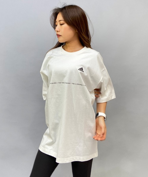 adidas/アディダス THREE STRIPES オーバーサイズ バックプリントTシャツ/半袖Tシャツ BXF29の18枚目の写真