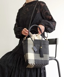 WOVEN | WOVEN (ウーヴン) /プティショルダートート メキシコ製 2WAY ミニバッグ ショルダーバッグ メルカドバッグ かごバッグ レザーハンドル ミニトート マルシェバッグ(かごバッグ)