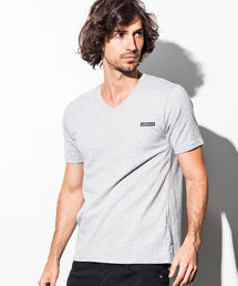 NUMBER (N)INE DENIM | NUMBER (N)INE DENIM(ナンバーナインデニム)ポイントロゴVネックTシャツ(Tシャツ/カットソー)