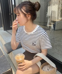 one after another NICE CLAUP | ワンポイントロゴ刺繍Tシャツ【ZOZO限定商品】(Tシャツ/カットソー)