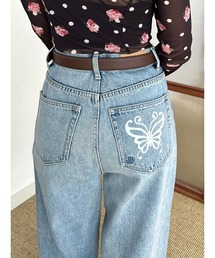 LILY BROWN | 【LILY BROWN × ANNA SUI】ワイドデニムパンツ(デニムパンツ)