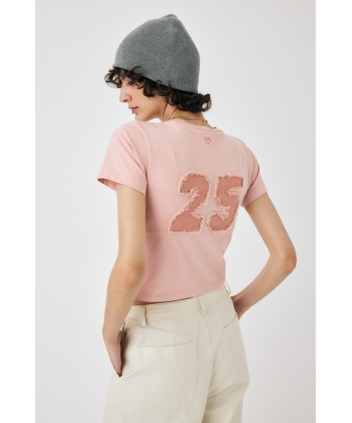 MOUSSY(マウジー)の「PATCH DENIM 25TH Tシャツ(Tシャツ/カットソー・レディース・グレー/ピンク/ブラック/ホワイト・FREE)」の18枚目の写真
