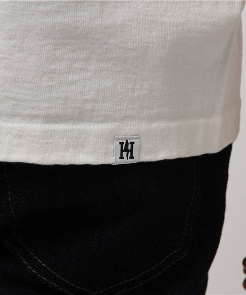 HYSTERIC GLAMOUR(ヒステリックグラマー)の「SM/SMURF DIG HERE DEEP pt モックネックT-SH(Tシャツ/カットソー・メンズ・ホワイト/ネイビー/トップグレー・MEDIUM/LARGE/SMALL)」の9枚目の写真