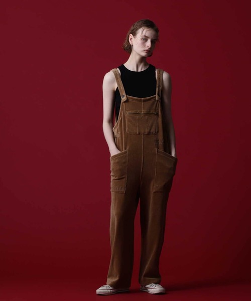 AVIREX(アヴィレックス)の「《COLLECTION》L-VELOR OVERALL/ ベロア オーバーオール(サロペット/オーバーオール・レディース・ブラック/カーキ/オレンジ・FREE)」の15枚目の写真
