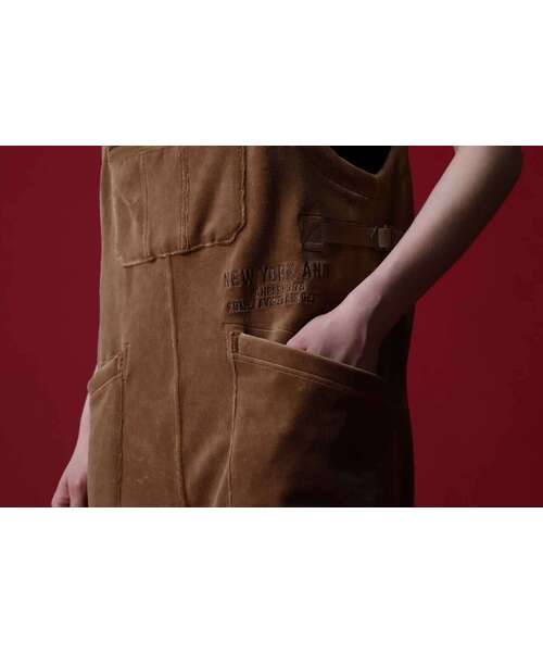 AVIREX(アヴィレックス)の「《COLLECTION》L-VELOR OVERALL/ ベロア オーバーオール(サロペット/オーバーオール・レディース・ブラック/カーキ/オレンジ・FREE)」の10枚目の写真