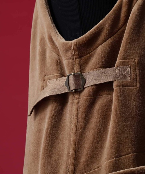 AVIREX(アヴィレックス)の「《COLLECTION》L-VELOR OVERALL/ ベロア オーバーオール(サロペット/オーバーオール・レディース・ブラック/カーキ/オレンジ・FREE)」の8枚目の写真