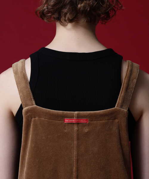 AVIREX(アヴィレックス)の「《COLLECTION》L-VELOR OVERALL/ ベロア オーバーオール(サロペット/オーバーオール・レディース・ブラック/カーキ/オレンジ・FREE)」の7枚目の写真