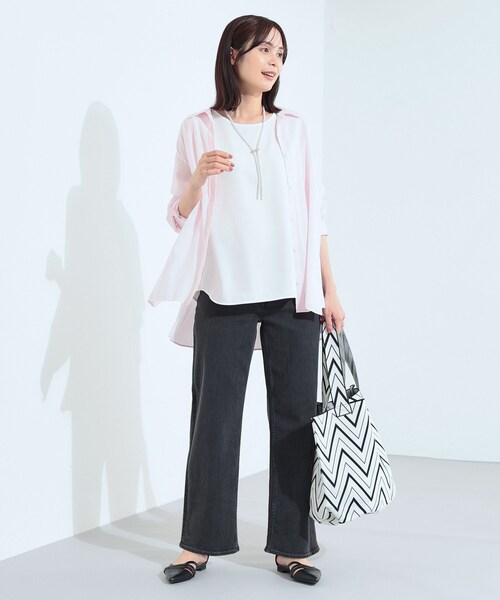 INDIVI(インディヴィ)の「【褒められデニム】ワイドストレート デニムパンツ(デニムパンツ・レディース・クリアブルー/ホワイト/ブラック/ネイビー/チャコールグレー/ライトグレー/ブルー系その他7・03/05/12/13/15 /19/34/36/38/40/42)」の20枚目の写真