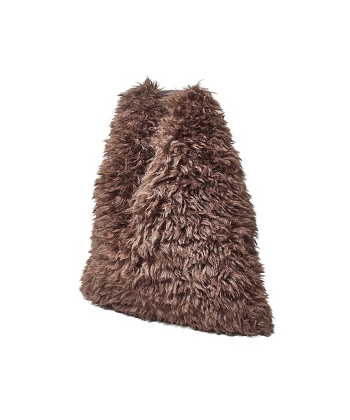 LE VERNIS(ル・ベルニ)の「(LE VERNIS)FAKE FUR BIG BAG(ショルダーバッグ・レディース・ブラウン/ライトグレー・ONE SIZE)」の7枚目の写真