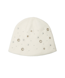 eyelet beanie (ivory)