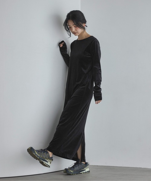 feepur(フェピュール)の「【TALL/2Tサイズあり】ベロアロングワンピース(ワンピース・レディース・グレー/ブラック/ブラウン・TALL/2T/MEDIUM/SMALL)」の16枚目の写真