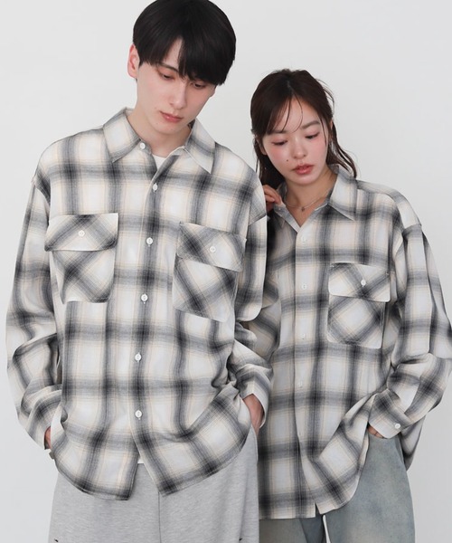 WEGO(ウィゴー)の「WEGO/【26年春新作】オンブレチェックシャツ(シャツ/ブラウス・メンズ・その他5/その他2/その他4/その他1/その他6/その他3・MEDIUM/LARGE/SMALL)」の2枚目の写真
