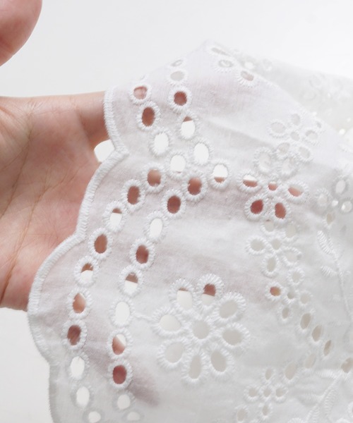 coca(coca)(コカ)の「キッズ 親子お揃いコットンフラワー柄刺繍スカート(スカート・キッズ・ホワイト・100/110/120/130/140)」の15枚目の写真