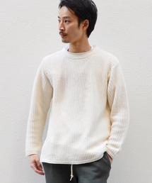 SHIPS JET BLUE | SHIPS JET BLUE(シップス ジェットブルー): ペーパー ヤーン クルーネックニット(ニット/セーター)
