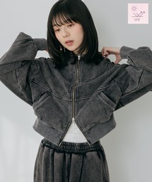 Heather | 【UVカットなのに、ちゃんとあざとい。】UV裏毛フーディ(ショート丈) 656721(パーカー)