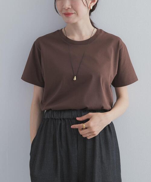 URBAN RESEARCH DOORS(アーバンリサーチドアーズ)の「『UR TECH』汗染み防止ベーシックTシャツ(Tシャツ/カットソー・レディース・ブラウン/チャコールグレー/ホワイト系その他/オフホワイト・FREE)」の4枚目の写真
