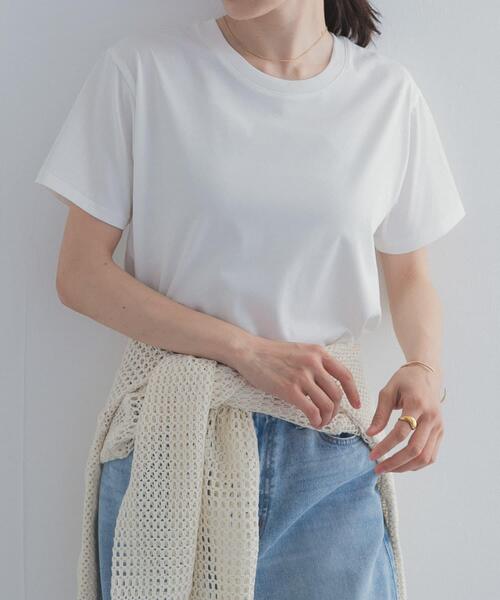 URBAN RESEARCH DOORS(アーバンリサーチドアーズ)の「『UR TECH』汗染み防止ベーシックTシャツ(Tシャツ/カットソー・レディース・ブラウン/チャコールグレー/ホワイト系その他/オフホワイト・FREE)」の10枚目の写真