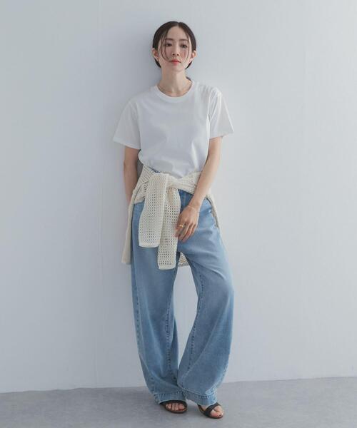 URBAN RESEARCH DOORS(アーバンリサーチドアーズ)の「『UR TECH』汗染み防止ベーシックTシャツ(Tシャツ/カットソー・レディース・ブラウン/チャコールグレー/ホワイト系その他/オフホワイト・FREE)」の11枚目の写真