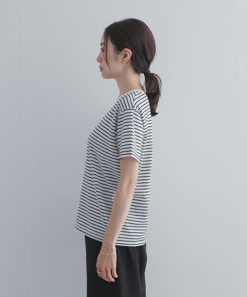 URBAN RESEARCH DOORS(アーバンリサーチドアーズ)の「『UR TECH』汗染み防止ベーシックTシャツ(Tシャツ/カットソー・レディース・ブラウン/チャコールグレー/ホワイト系その他/オフホワイト・FREE)」の21枚目の写真