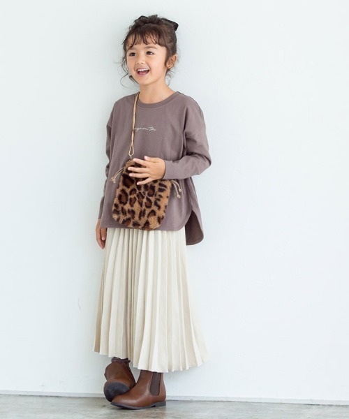 lulpini(ルルピー二)の「kids スエードタッチプリーツスカート(スカート・キッズ・オレンジ/アイボリー・S/M/L)」の12枚目の写真