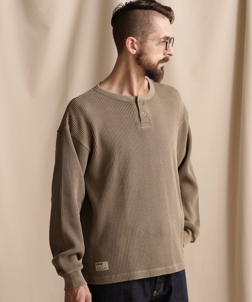 Schott/ショット/THERMAL PIGMENT O/D HENRY NECK T-SHIRT/サーマル ピグメントオーバーダイ ヘンリーTシャツの4枚目の写真