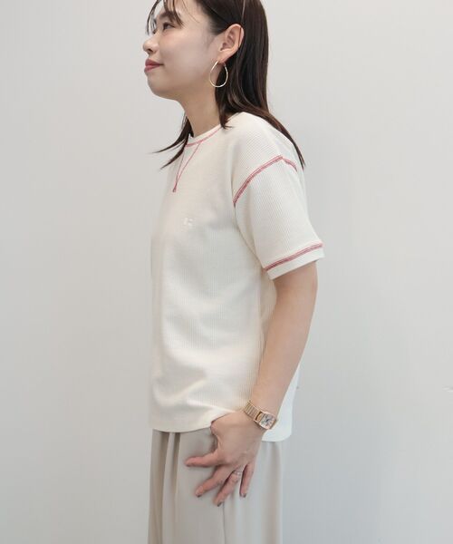 RUSSELL(ラッセル)の「【RUSSELL】ワッフルガゼットTシャツ(Tシャツ/カットソー・レディース・アイボリー・FREE)」の3枚目の写真