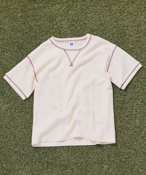 RUSSELL(ラッセル)の「【RUSSELL】ワッフルガゼットTシャツ(Tシャツ/カットソー・レディース・アイボリー・FREE)」の9枚目の写真