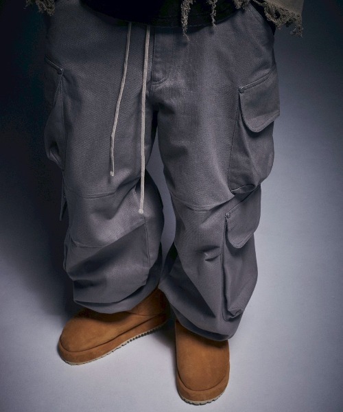 DANKE SCHON(ダンケシェーン)の「DankeSchon/ダンケシェーン/10oz KATURAGI W-CARGO PANTS(カーゴパンツ・メンズ・ブラック/グレー/ホワイト・M/L/S)」の3枚目の写真