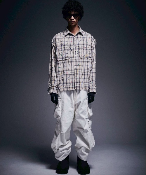 DANKE SCHON(ダンケシェーン)の「DankeSchon/ダンケシェーン/10oz KATURAGI W-CARGO PANTS(カーゴパンツ・メンズ・ブラック/グレー/ホワイト・M/L/S)」の2枚目の写真