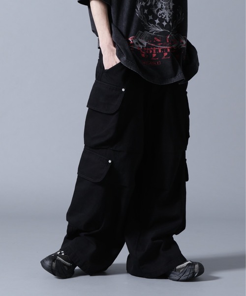DANKE SCHON(ダンケシェーン)の「DankeSchon/ダンケシェーン/10oz KATURAGI W-CARGO PANTS(カーゴパンツ・メンズ・ブラック/グレー/ホワイト・M/L/S)」の9枚目の写真