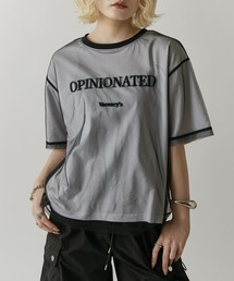 Lui's | 【mi-企画】チュール刺繍レイヤードロゴtee(Tシャツ/カットソー)