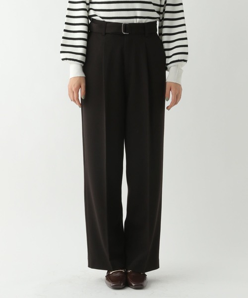 A part by(アパートバイ)の「ベルトツキタックストレートパンツ(その他パンツ・レディース・ブラック/アイボリー・MEDIUM/LARGE)」の11枚目の写真