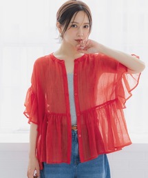 coca(coca) | 【田中里奈様着用】\26ss 新色追加/ シアーフリルブラウス(シャツ/ブラウス)