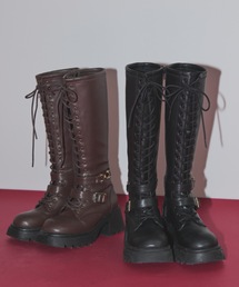 idem | lace up buckle long boots / レースアップロングブーツ(ブーツ)