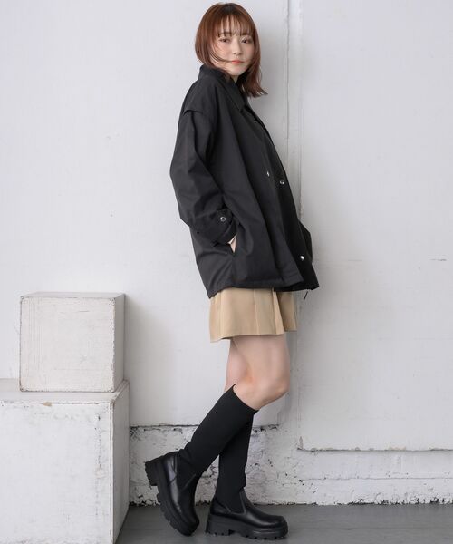 RETRO GIRL(レトロガール)の「2wayミリタリーJK(トレンチコート・レディース・オフホワイト/ブラック・FREE)」の12枚目の写真