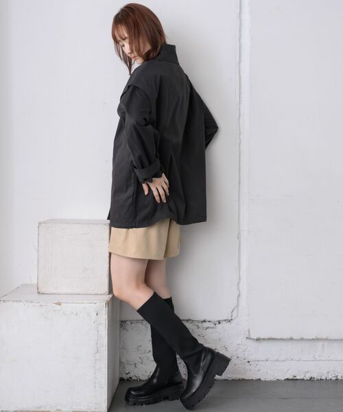 RETRO GIRL(レトロガール)の「2wayミリタリーJK(トレンチコート・レディース・オフホワイト/ブラック・FREE)」の13枚目の写真